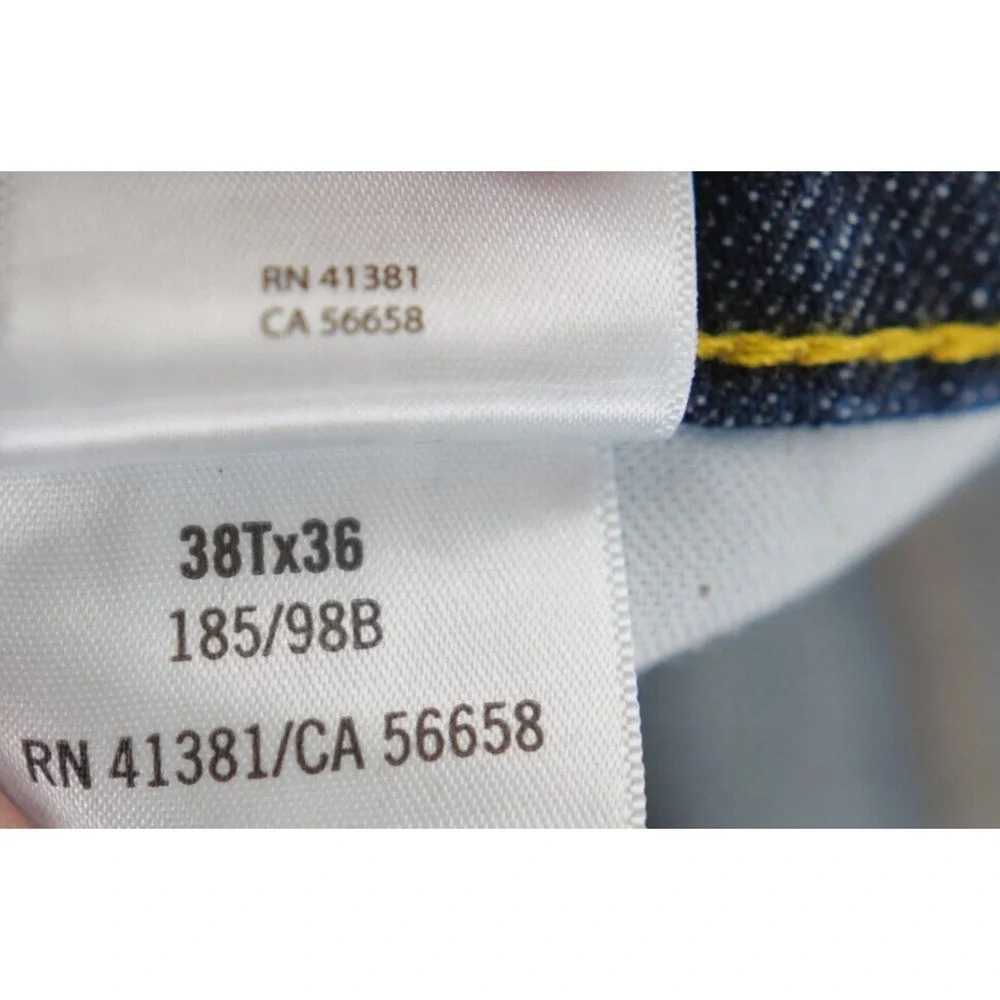 Polo Ralph Lauren‎ Mens 38Tx36 The Hampton Relaxed Straight Rope Dyed Blue Jeans